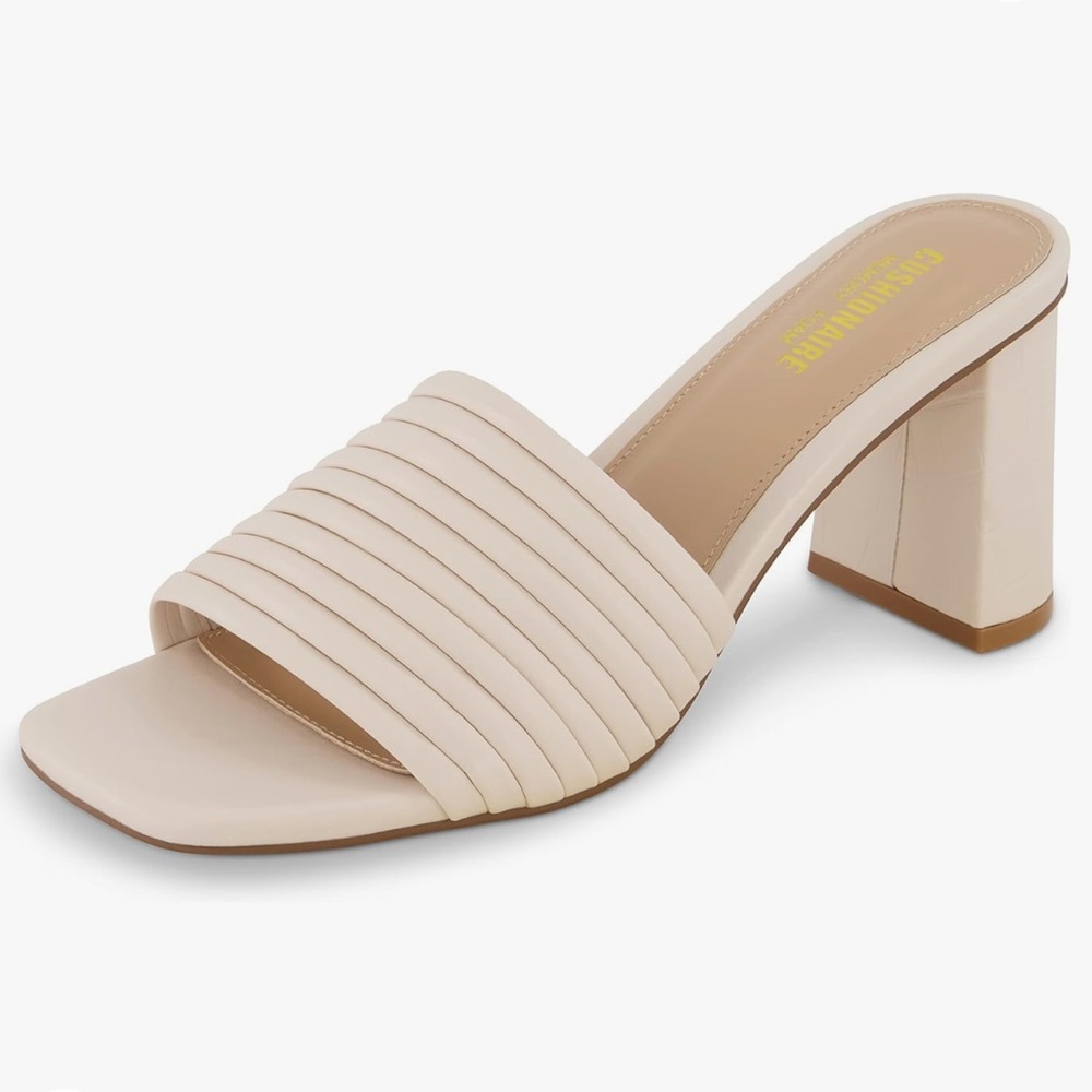Cushionaire Memory Foam Women's Irma Strappy Block Heel Sandal